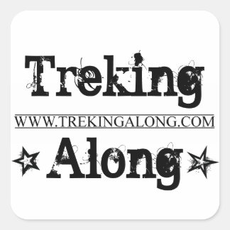 Treking Along Vierkante Sticker