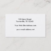 Trekken van grote paarden visitekaartje (Achterkant)