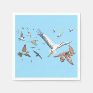 Trekkende vogels die hun vluchten traceren Illustr Servet