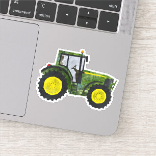 Trekker (groen en geel) sticker