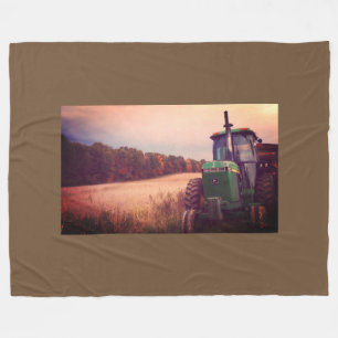 Trekker in het veld Herfst Fleece Deken