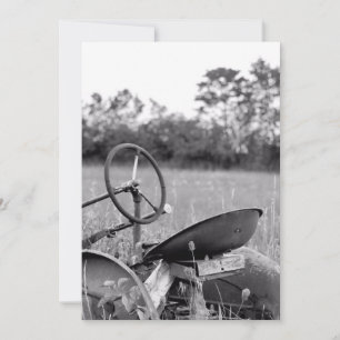 Trekker in lange gras kaart