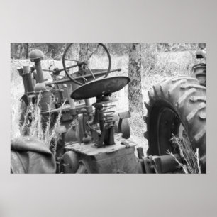 trekker in zwart-wit poster