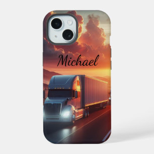 Trekker Lange Afstand Vrachtwagen Aangepaste Naam iPhone 15 Hoesje