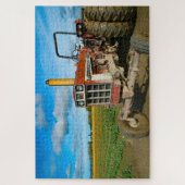 Trekker op de Tulpvelden Legpuzzel (Verticaal)