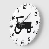  trekker silhouet Boerderij Apparatuur Icon Grote Klok (Hoek)