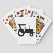  trekker silhouet Boerderij Apparatuur Icon Pokerkaarten (Achterkant)