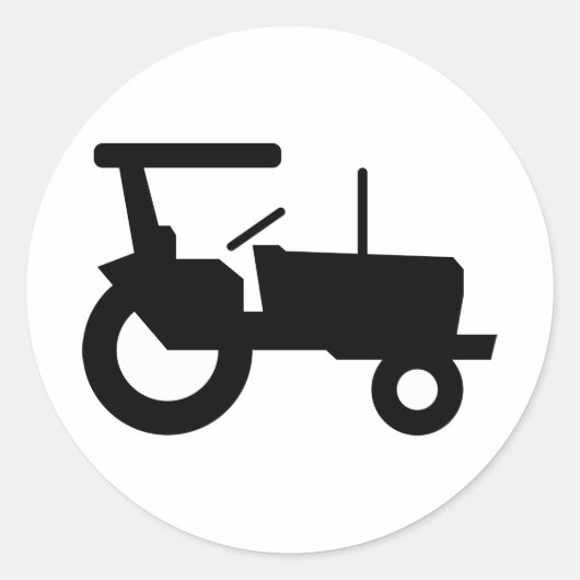  trekker silhouet Boerderij Apparatuur Icon Ronde Sticker (Voorkant)