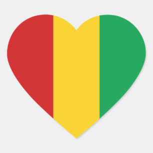 Trekker van de vlag van Guinee-Conakry Hart Sticker