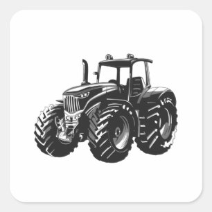 trekker vierkante sticker