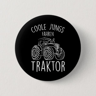 Trekker voor jongens, cabinebagage ronde button 5,7 cm