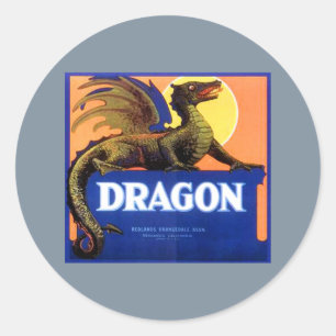 Trekkermerk en fruitkratenetiket ronde sticker