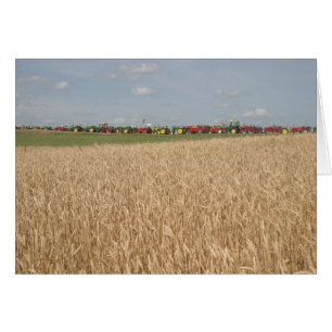 Trekkers op Wheat Field Card