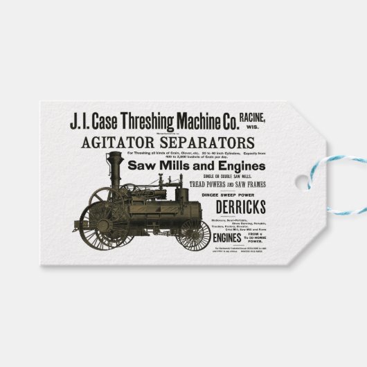 Trekkers van het Boerderij van de stoommotor Tract Cadeaulabel (Voorkant (Horizontaal))