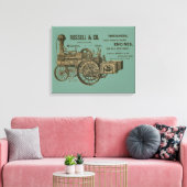 Trekkers van het Boerderij van de stoommotor Tract Canvas Afdruk (Insitu (Woonkamer))