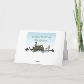 Trekkers van het Boerderij van de stoommotor Tract Feestdagen Kaart (Achterkant)