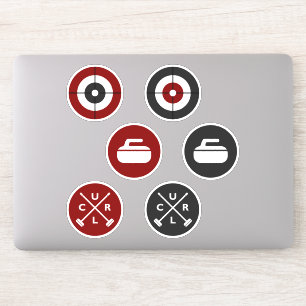 Trekkers voor vinylvlokken - Rood/houtskool Sticker
