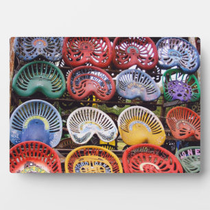 Trekkerstoelen op het Show van de trekker Fotoplaat