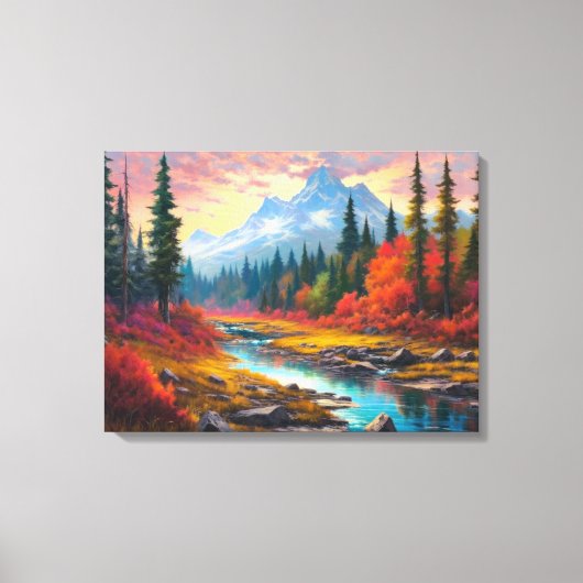 Trekking Herfst Japanse Fine Art Canvas Afdruk (Voorkant)