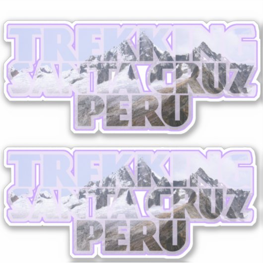 Trekking Santa Cruz Trail, Peru Sticker (Voorkant)