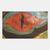 trekoog rechthoekige sticker (Voorkant)