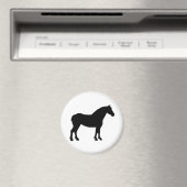 Trekpaard (zwart) magneet (Insitu (Vaatwasser))