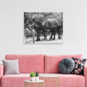 Trekpaardenrusting Canvas Afdruk (Insitu (Woonkamer))