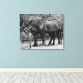 Trekpaardenrusting Canvas Afdruk (Insitu (Houten vloer))