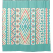 Trekpatroon met douwergordijn/aztec douchegordijn (Voorkant)