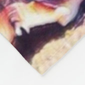  trekroze gele sterren fleece deken (Hoek)