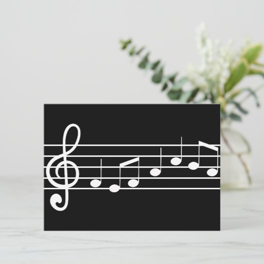 Trekspleet en noten : maatmuziek kaart (Staand voorkant)