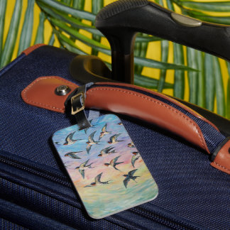 Trekvogels kunst bagagelabel
