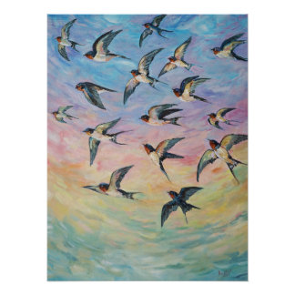 Trekvogels kunst perfect poster