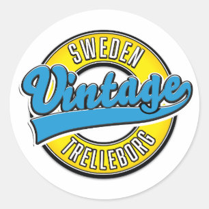 Trelleborg Zweden vintage logo Ronde Sticker