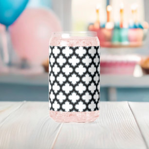 Trellis blanc et noir, treillis, Quatrefoil