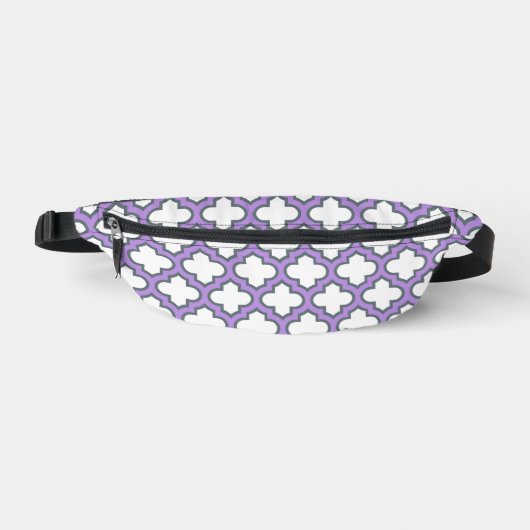 Trellis blanc et violet, treillis, Quatrefoil (Recto)