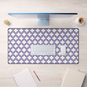 Trellis blanc et violet, treillis, Quatrefoil