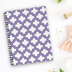 Trellis blanc et violet, treillis, Quatrefoil