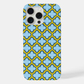 Trellis bleu et jaune, treillis, Quatrefoil (Verso)