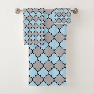 Trellis Bleu, Quatrefoil, treillis marocain