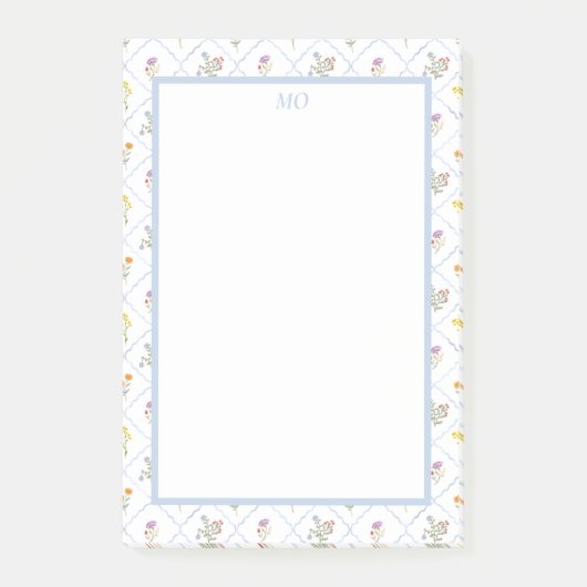 Trellis de fleurs sauvages | Post-It (Devant)