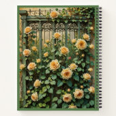 Trellis en Peach Rambling Roos Garden Notitieboek (Achterkant)