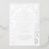 Trellis floral | Invitation Moderne Deco Foil (Recto)
