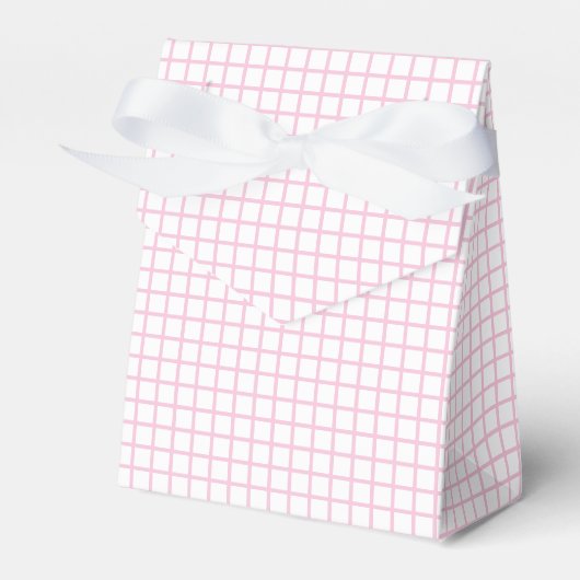 Trellis Licht Roze - Wit Bedankdoosjes (Voorkant Zijde)