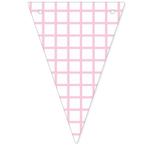 Trellis Licht Roze - Wit Vlaggetjes