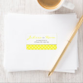 Trellis Patroon Bruiloft Label - Aangepaste kleur (Insitu)