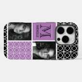 Trellis Pattern Foto Collage & Monogram Case-Mate iPhone Case (Achterkant (horizontaal))