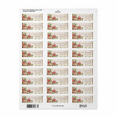 Trellis Roos  Kaart Mailing Adres Label (Full Sheet)