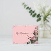 Trellis Rose Vintage - Carte d'inscription (Debout devant)