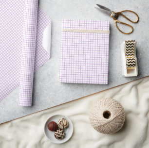 Trellis Soft Lila - Wit Cadeaupapier